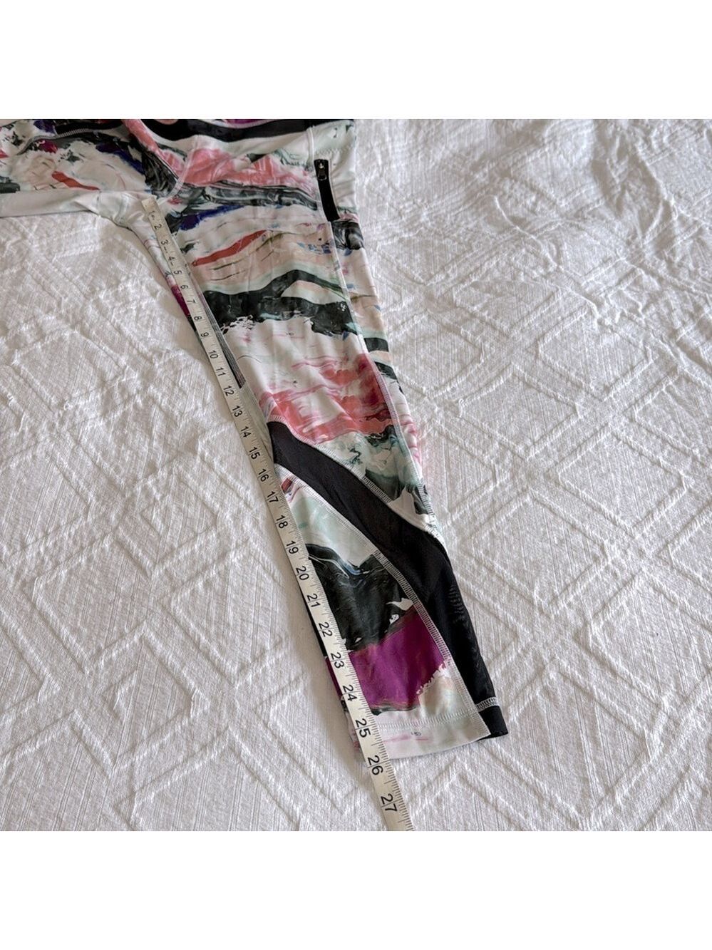 Lululemon Inspire Tight II Full On Luxtreme Pigment Wave Multi Black Size 8 - Picture 10 of 10